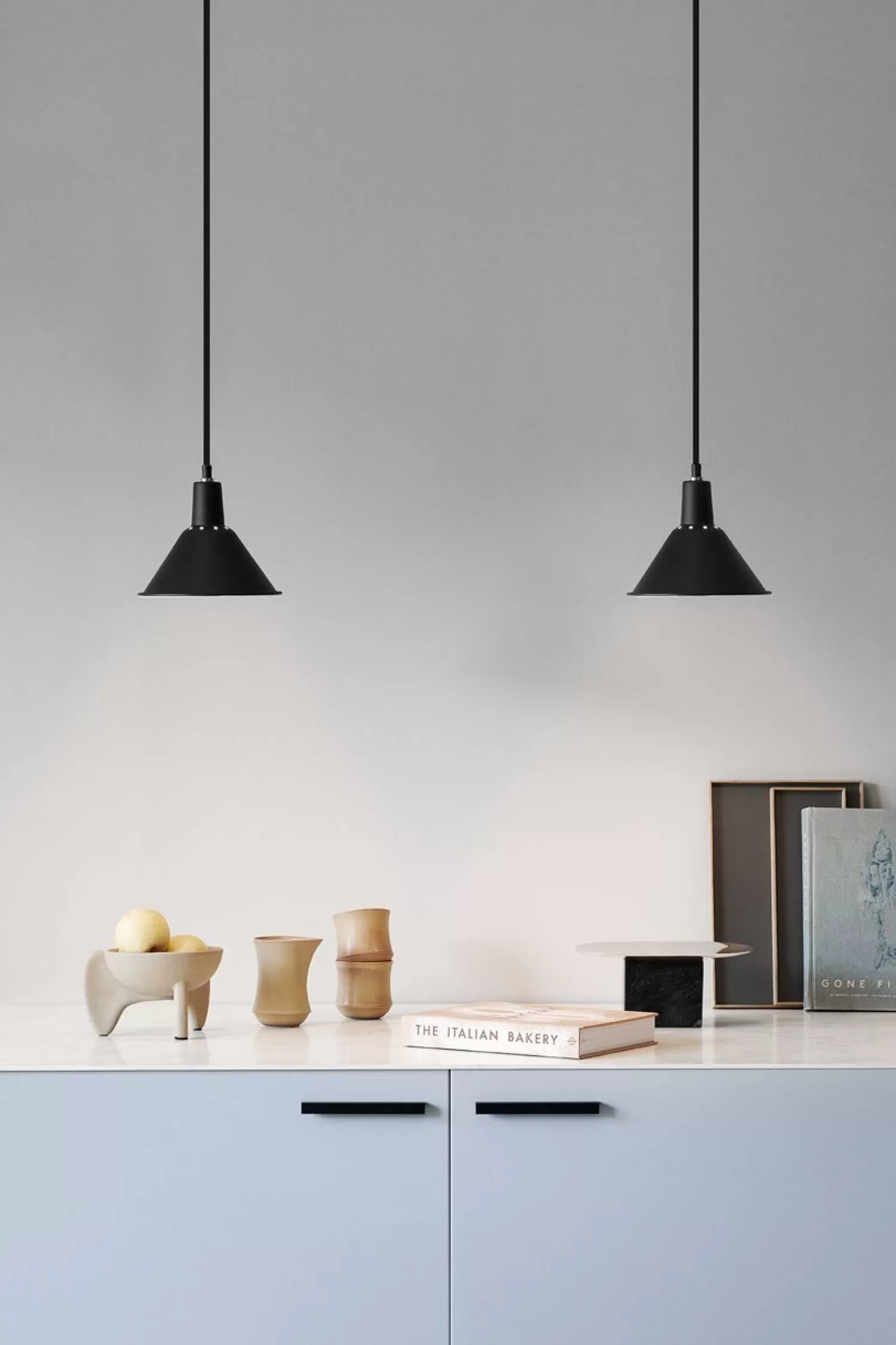 NUAD Pendant Lamps<Arcon Pendant, Black / Chrome