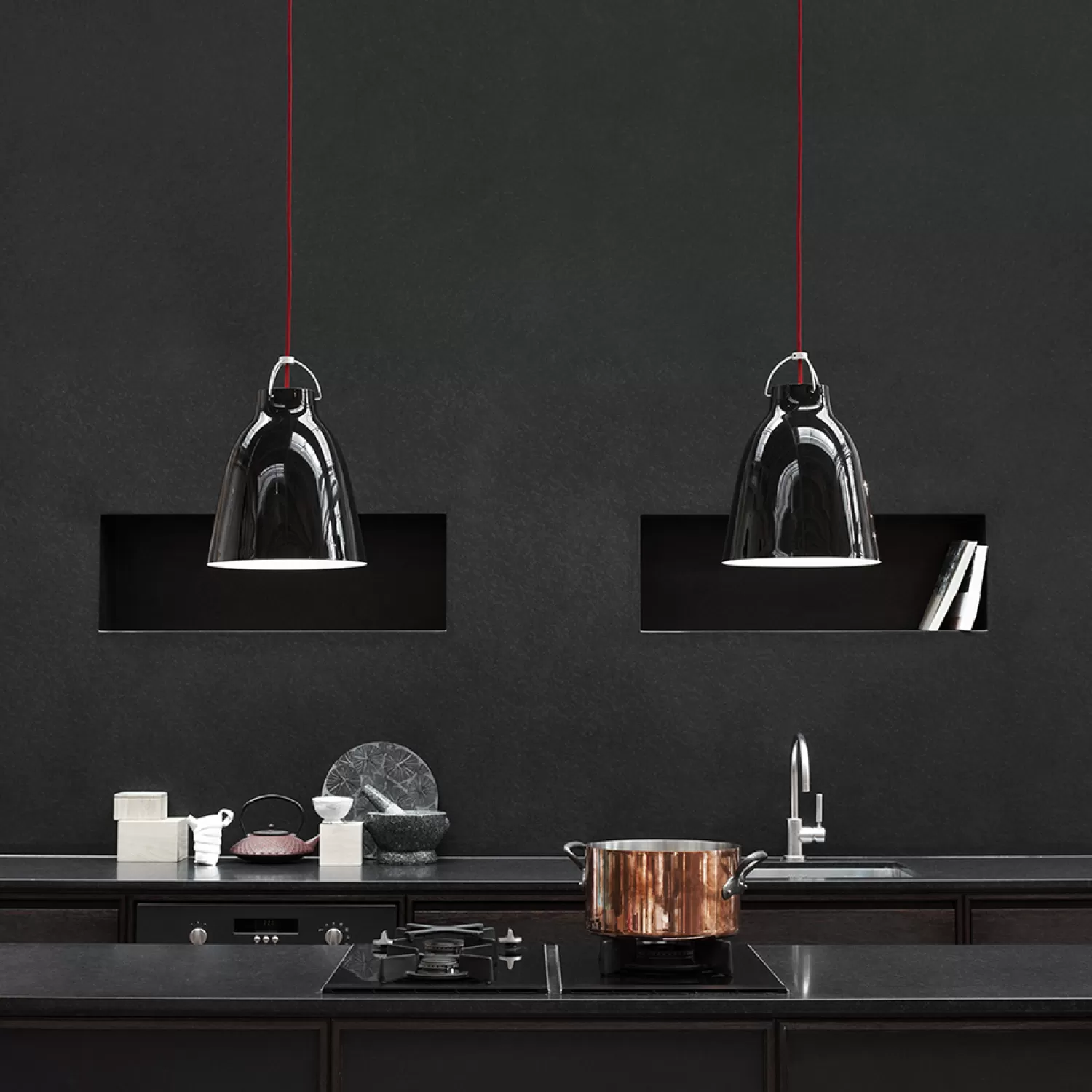 Fritz Hansen Pendant Lamps<Caravaggio Pendant P2, Cord 3 M, High-Gloss