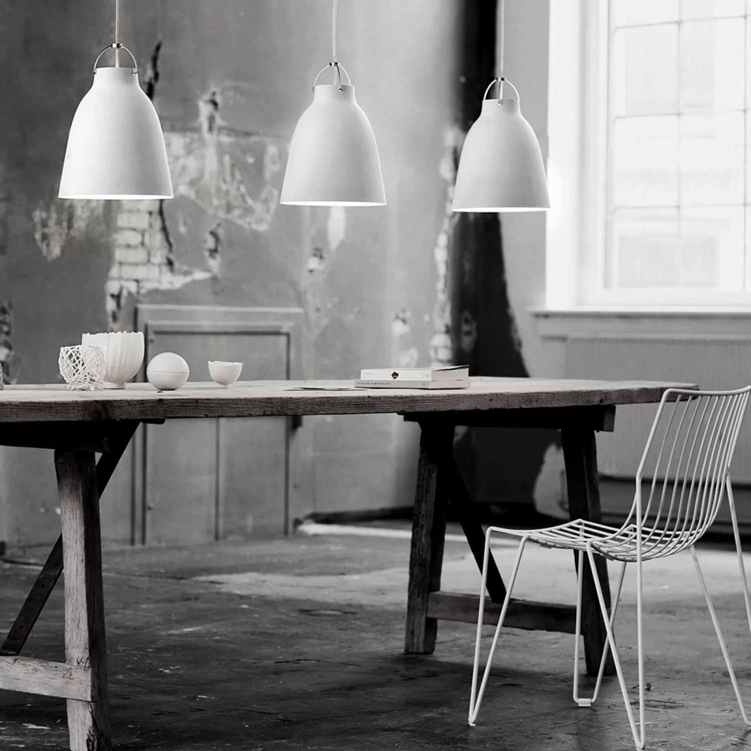 Fritz Hansen Pendant Lamps<Caravaggio Pendant P2, Cord 3 M, Matt