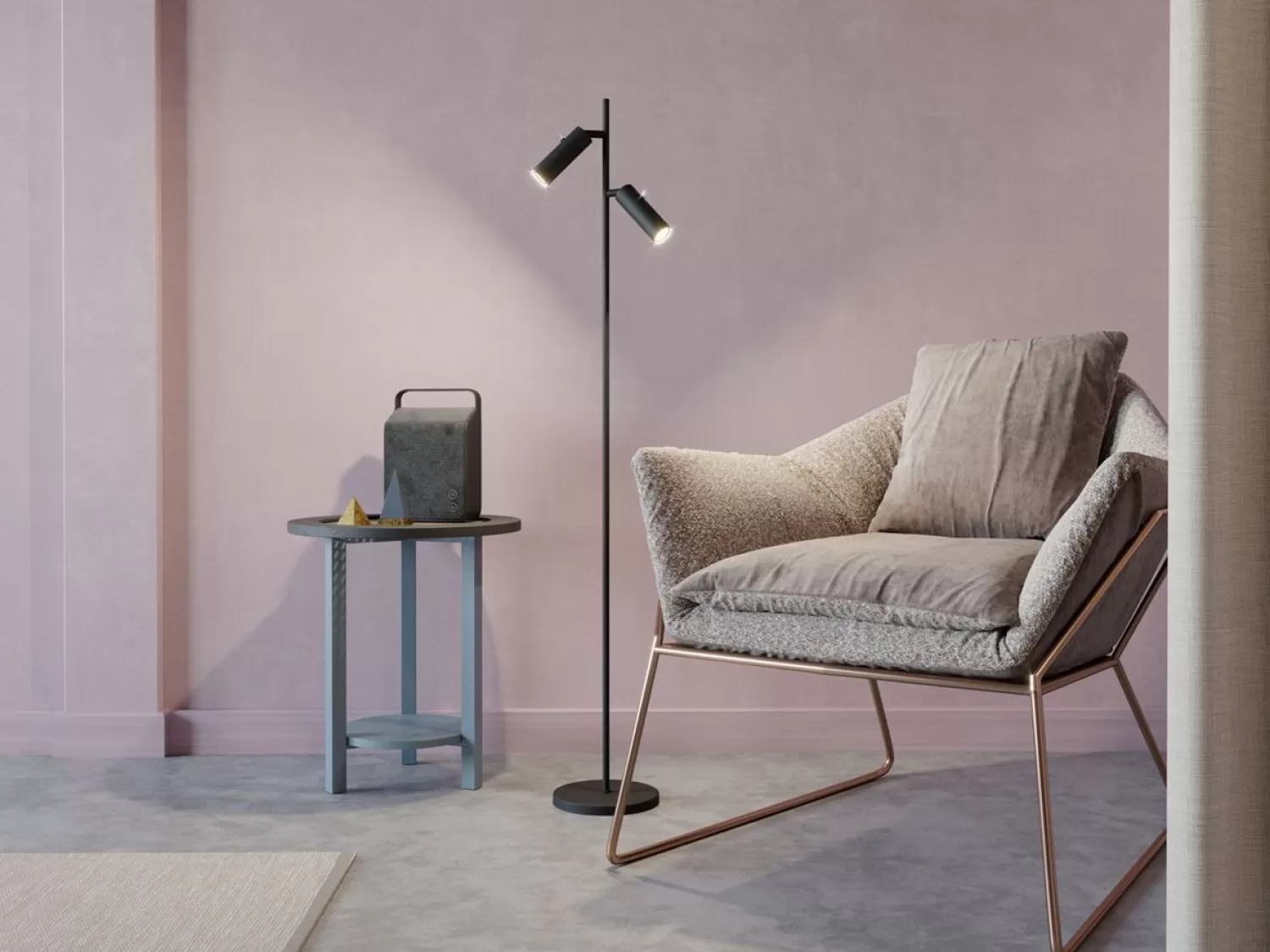 Belid Floor Lamps<Cato Slim Floor Lamp Double