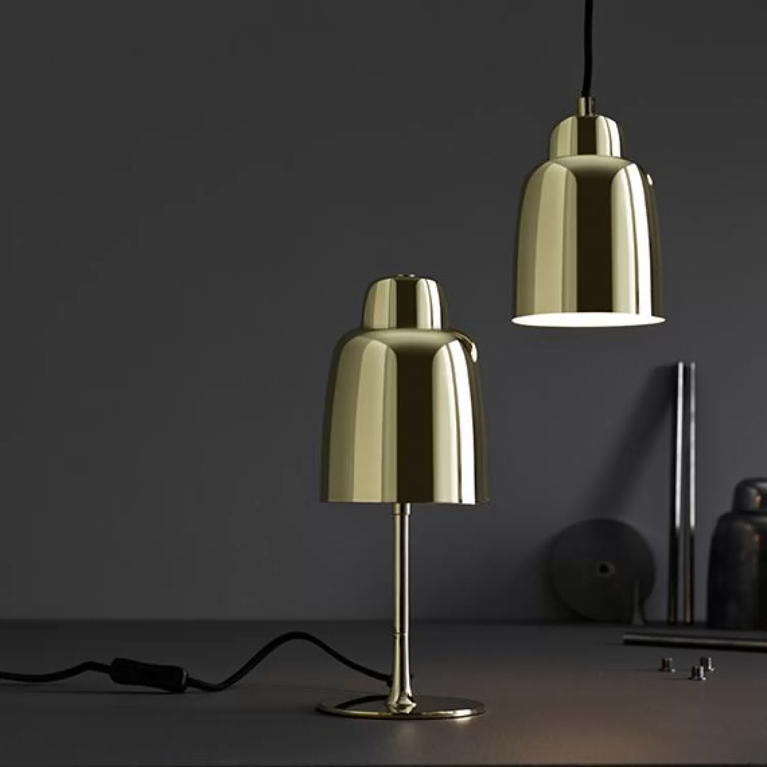 Pholc Bedside Lamps<Champagne Table Lamp,