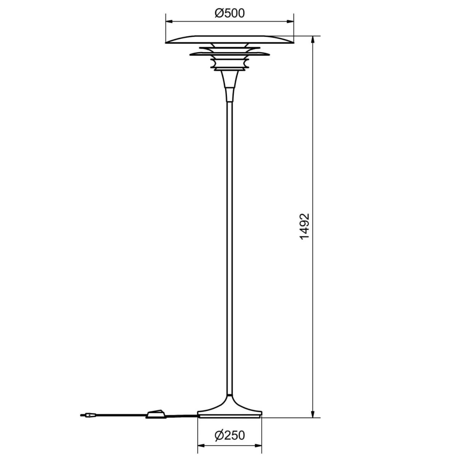 Belid Floor Lamps<Diablo Floor Lamp 500 Mm