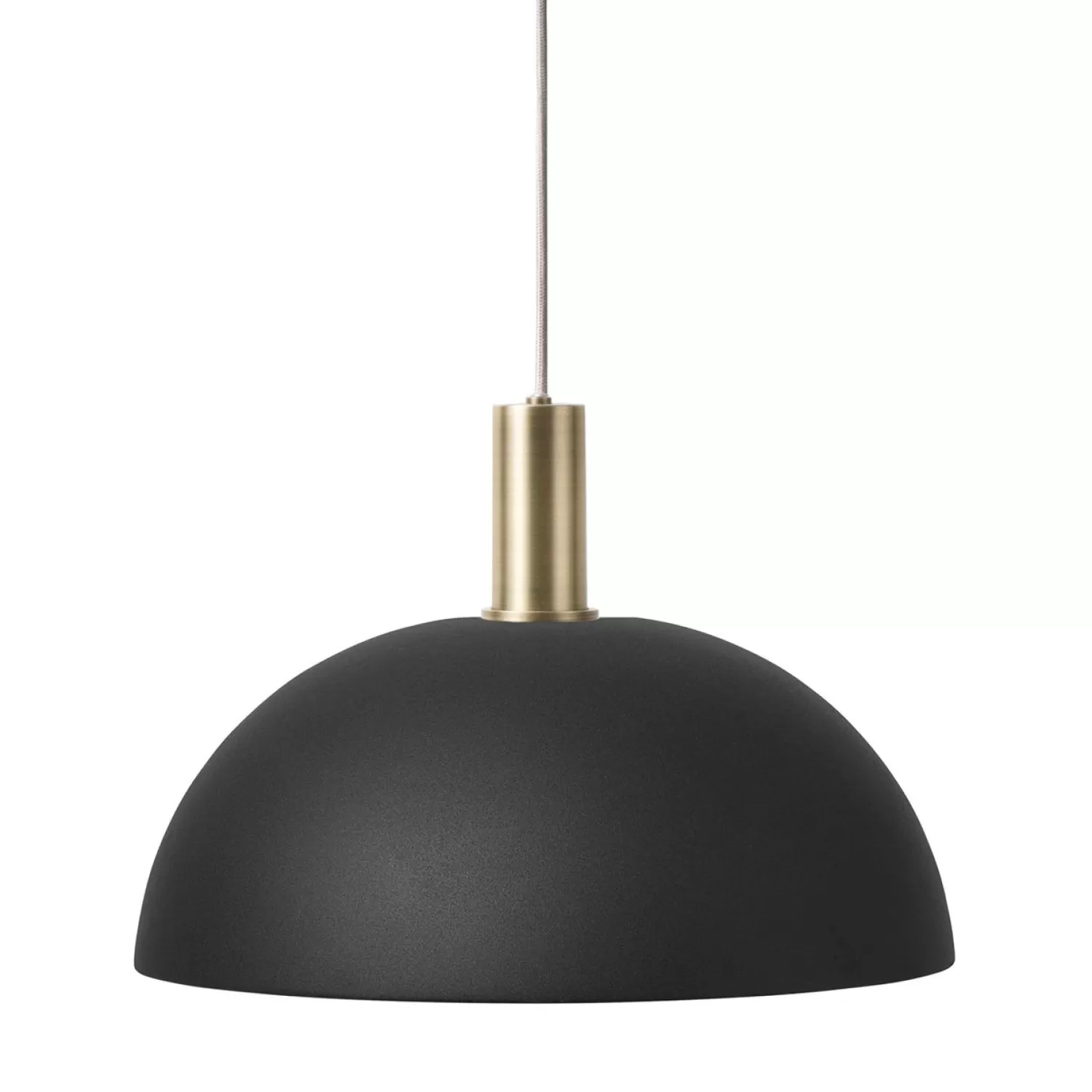 Ferm Living Pendant Lamps<Dome Pendant Light Low, Black/Brass