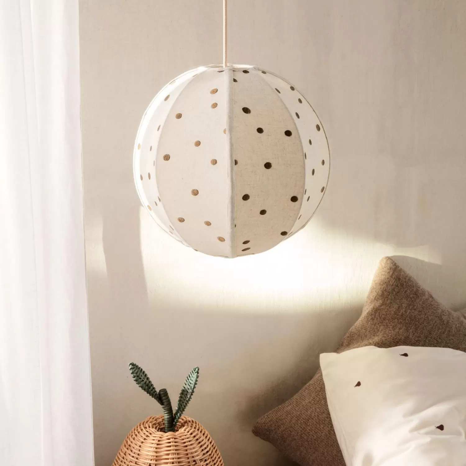 Ferm Living Lampshades<Dots Lampshade Textile Embroidered