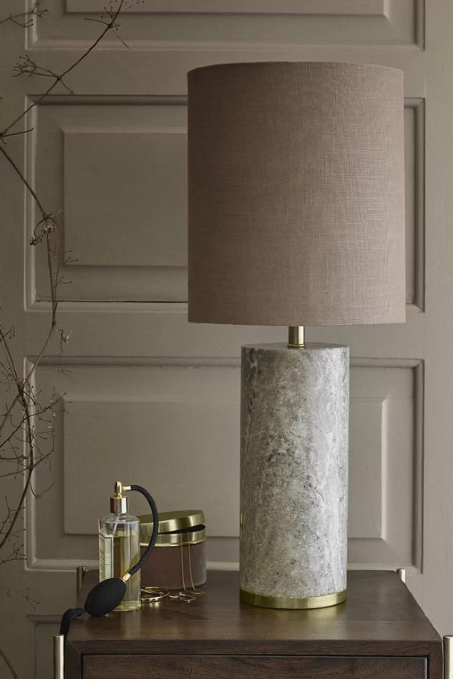 Cozy Living Lampstands<Ella Lamp Base Marble With Brass