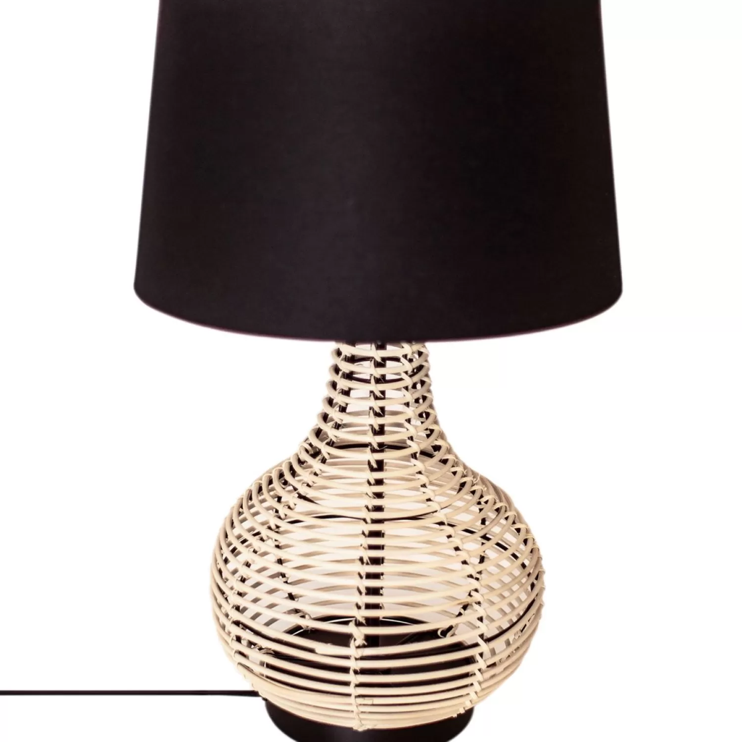 By Rydéns Table Lamps<Granada Table Lamp Rattan H58 Cm, Nature / Black