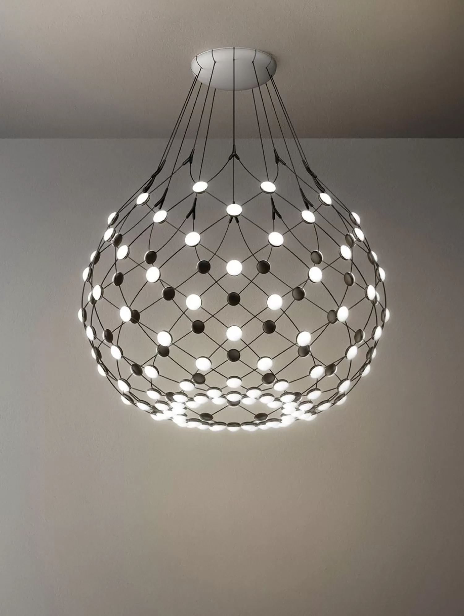 Luceplan Chandeliers<Mesh Phase Cut Suspension, O100 Cm