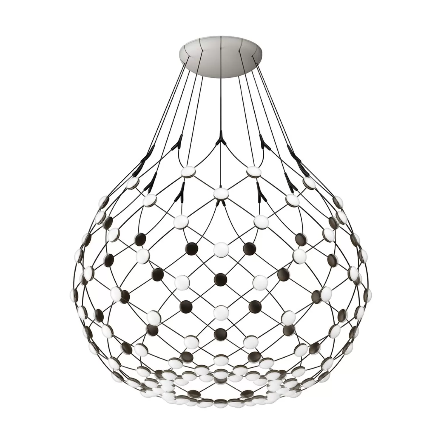 Luceplan Chandeliers<Mesh Phase Cut Suspension, O80 Cm