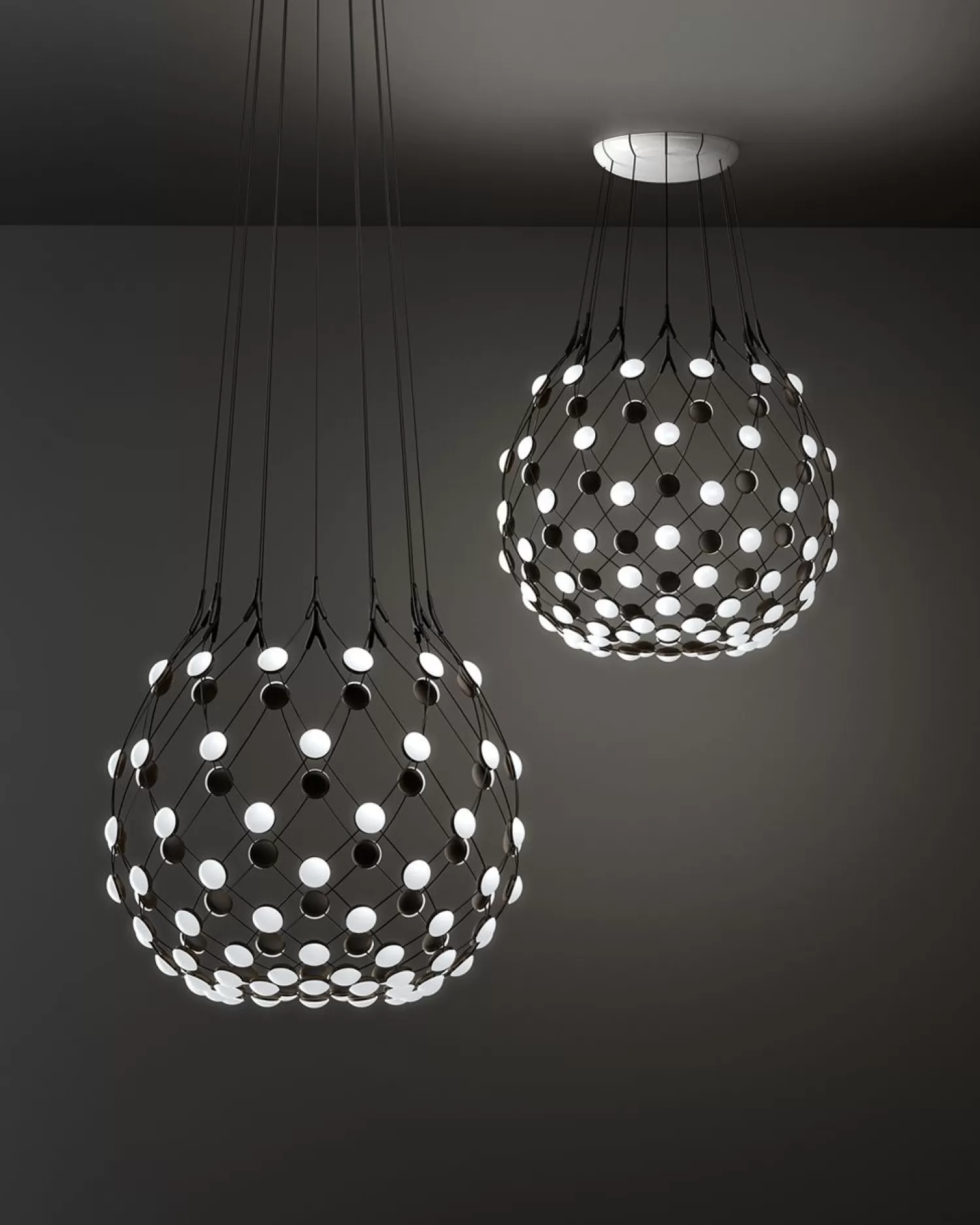 Luceplan Chandeliers<Mesh Phase Cut Suspension, O80 Cm