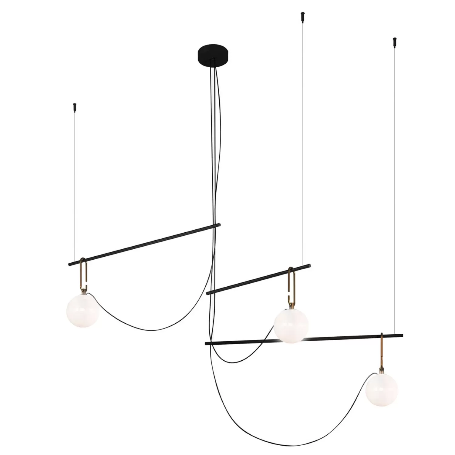 Artemide Ceiling Lamps<Nh S3 14 Ceiling Lamp, Black / Brass