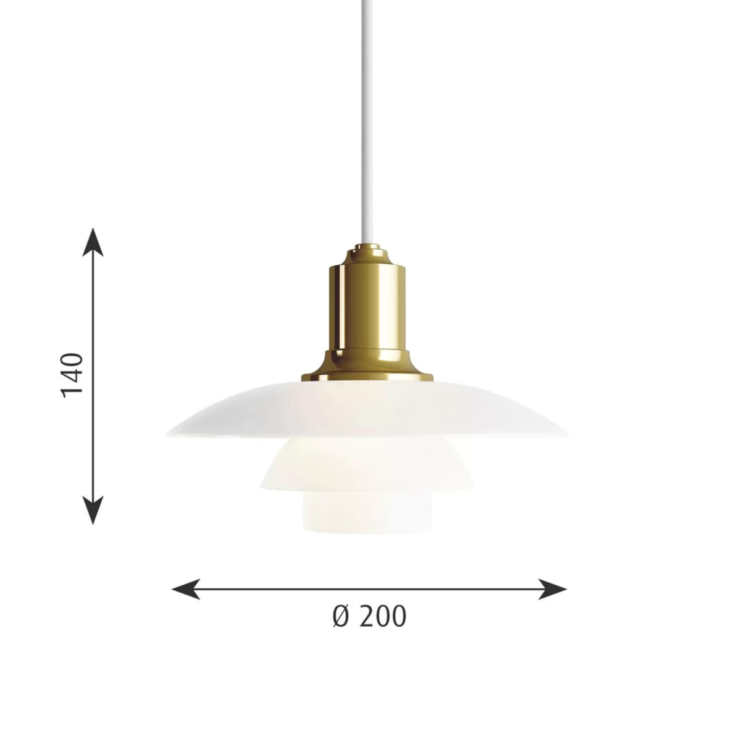 Louis Poulsen Pendant Lamps<Ph 2/1 Pendant Light, White Opal Glass