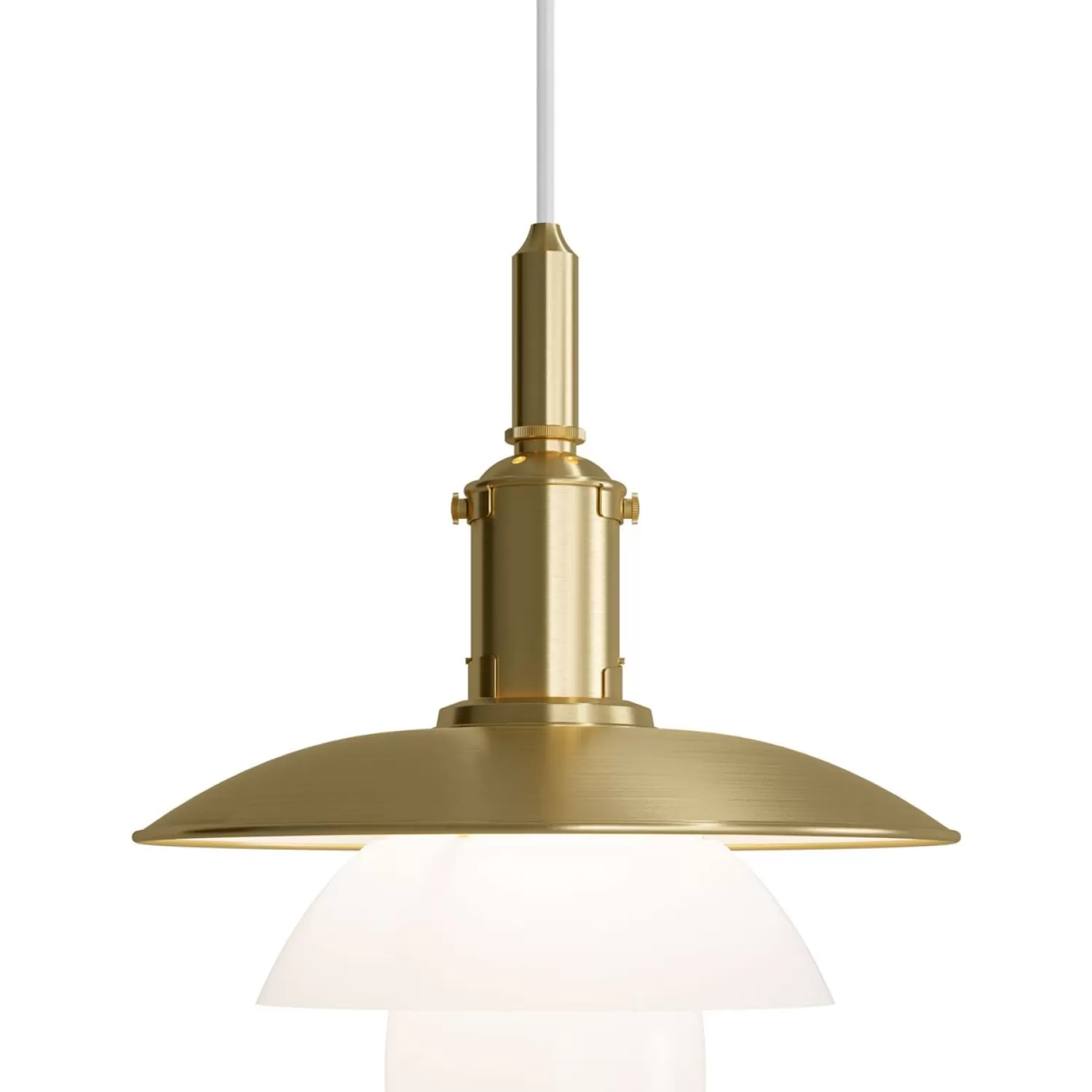 Louis Poulsen Pendant Lamps<Ph 3/3 Pendant, Brass / Opal Glass