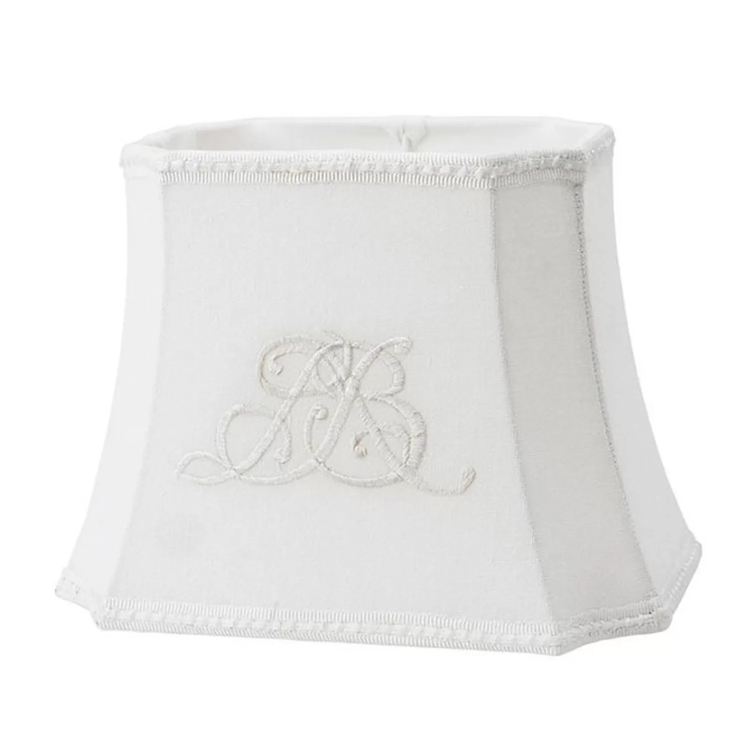 Lene Bjerre Lampshades<Plain Linen, Shade With Monogram, Rect. 18X18 Cm