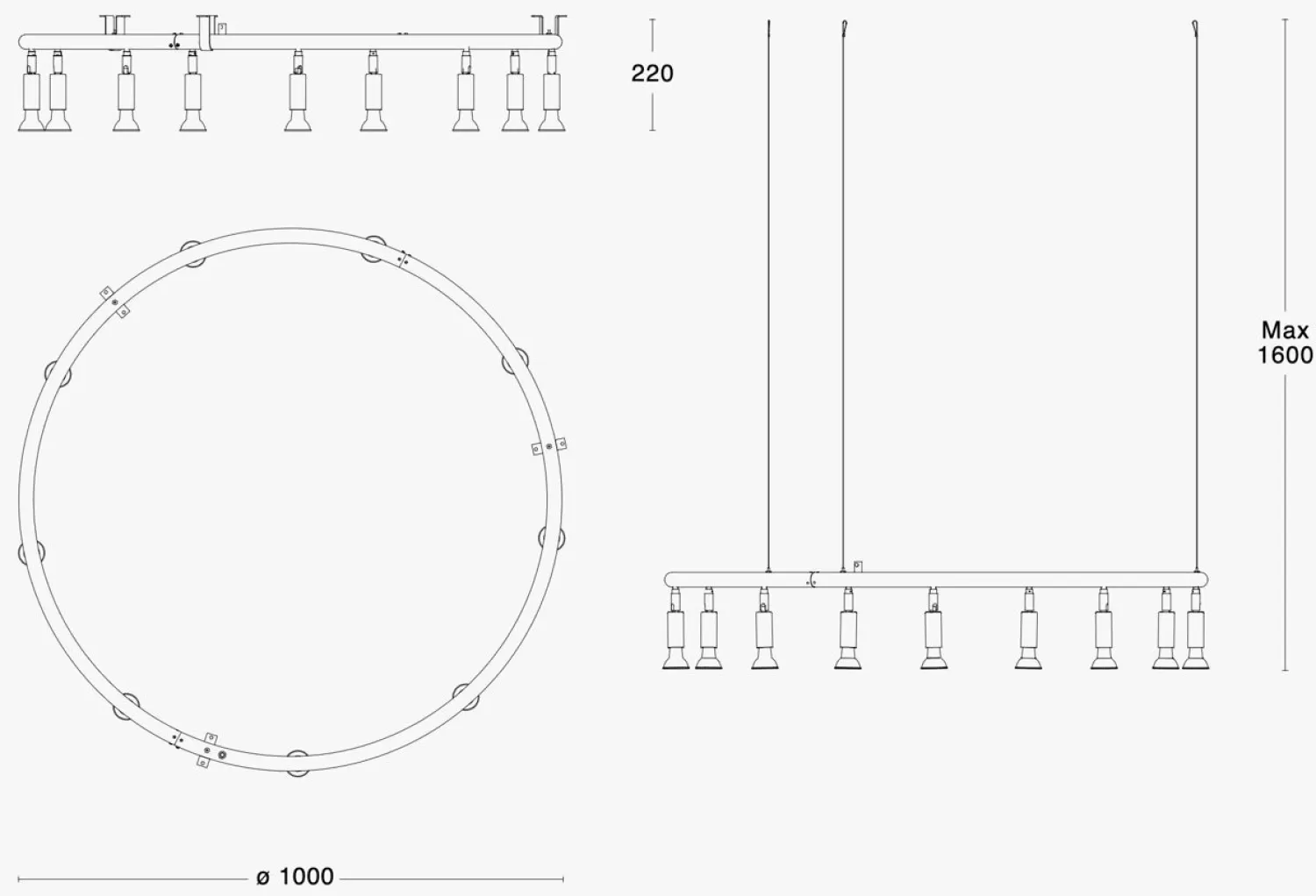 Örsjö Belysning Pendant Lamps<Star 9 Wall/Ceiling Lamp