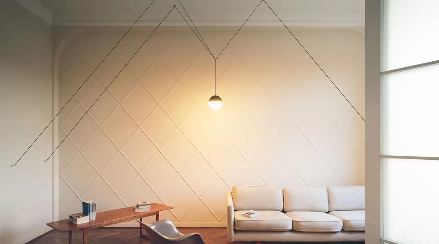 Flos Pendant Lamps<String Light Sphere Pendant 12M Dimmable