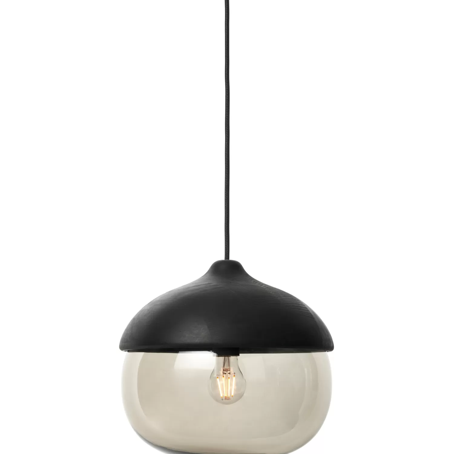 Mater Pendant Lamps<Terho Pendant Black Stained Linden Wood / Smoked Glass