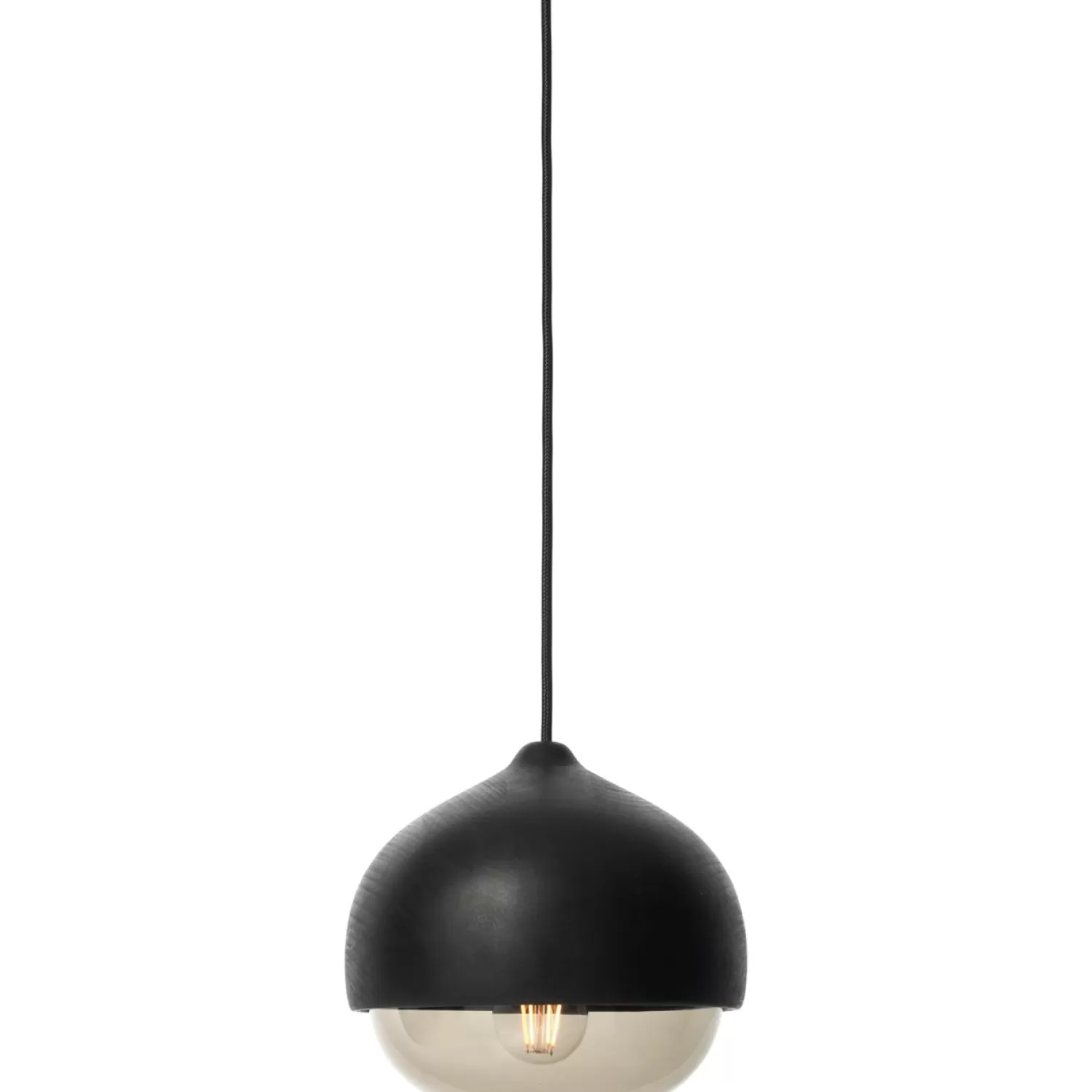 Mater Pendant Lamps<Terho Pendant Black Stained Linden Wood / Smoked Glass