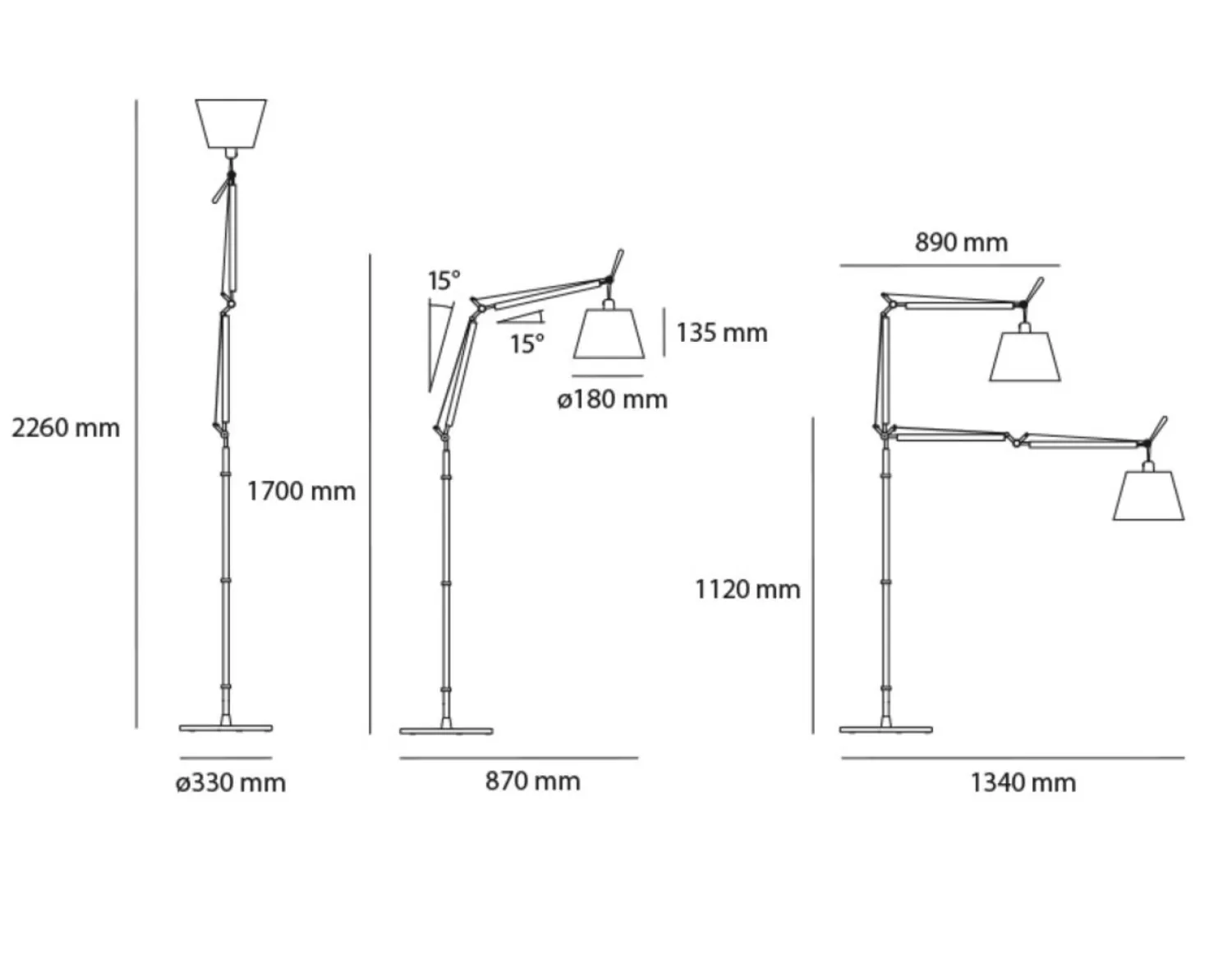 Artemide Floor Lamps<Tolomeo Basculante Floor Lamp