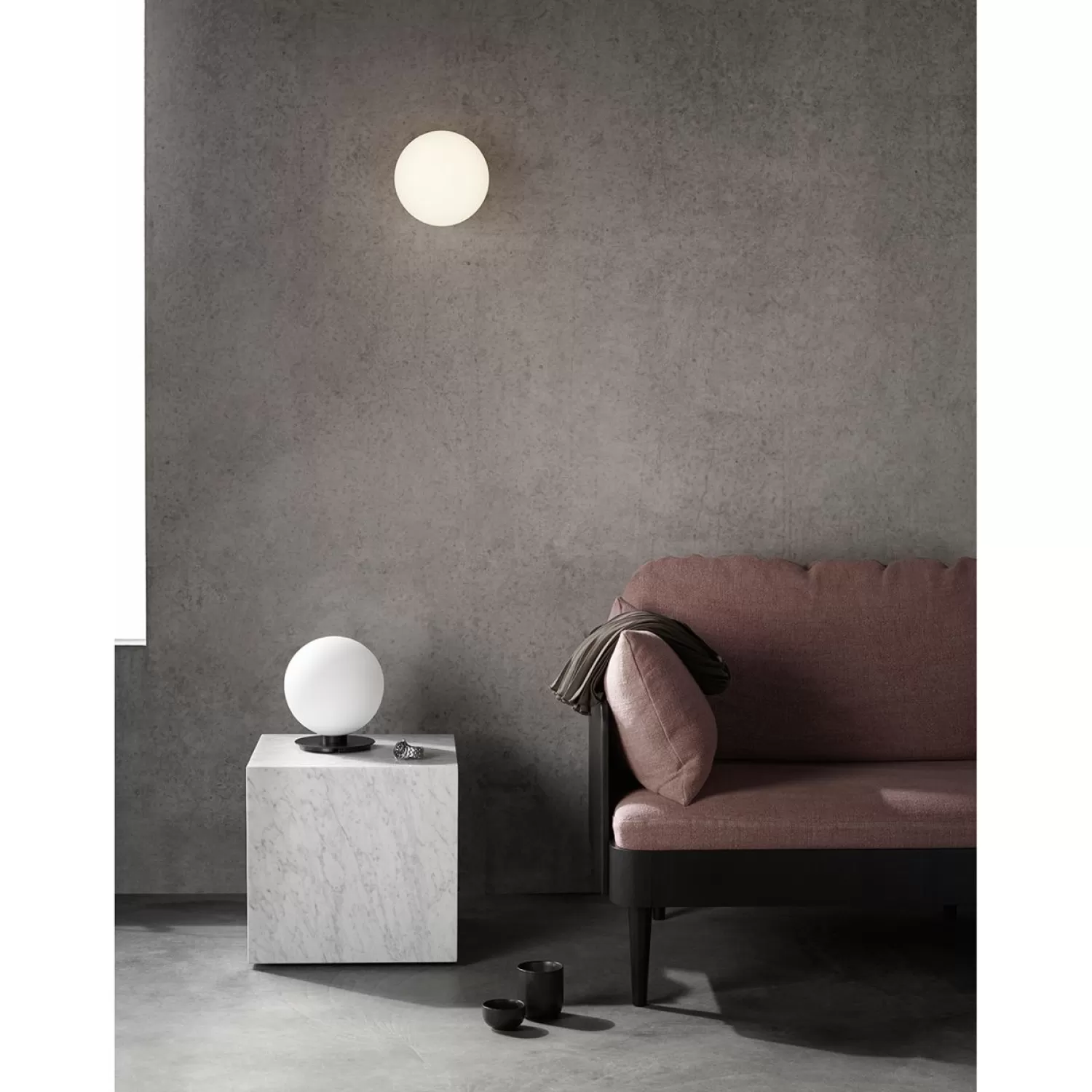 Audo Copenhagen Wall Lights<Tr Bulb Table/Wall Lamp Marble, Matte Glass