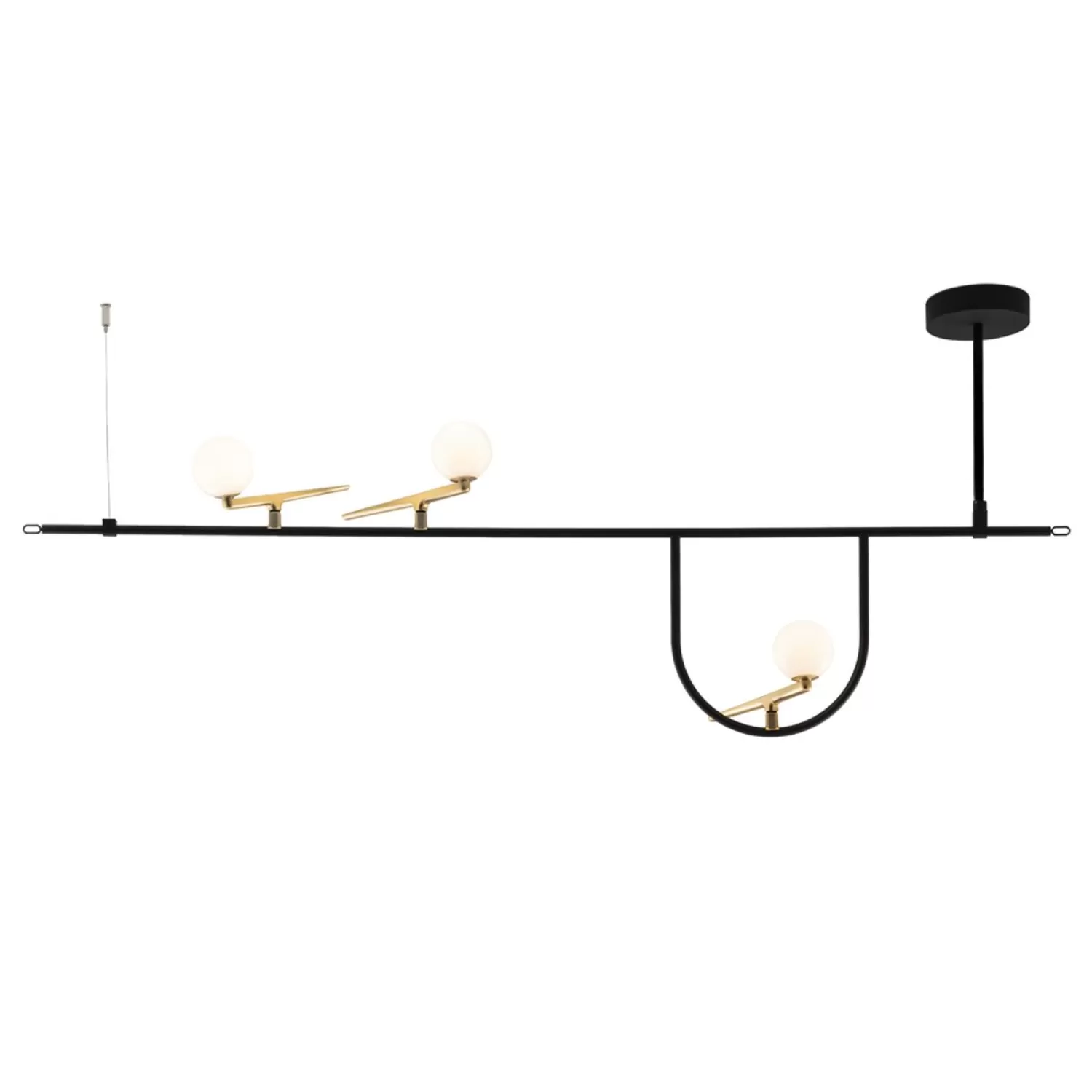 Artemide Pendant Lamps<Yanzi Sc1 Pendant, Black / Brass